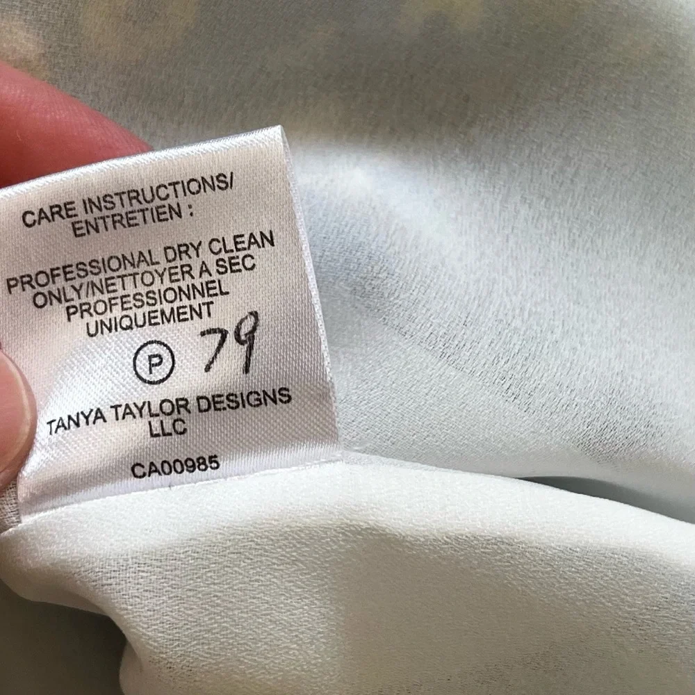 TANYA TAYLOR Bianka Ruffled Mix Print Dress Size 6 Feminine Flirty Date Party - Picture 7 of 12